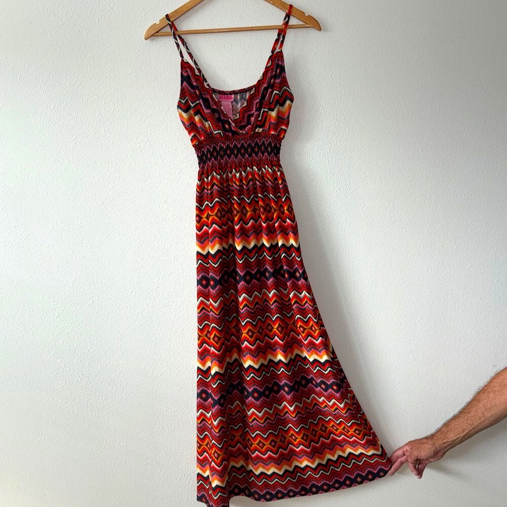 SHE'S COOL‎ Chevron Aztec Maxi Dress Size M